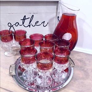 Kings crown ruby flash goblets